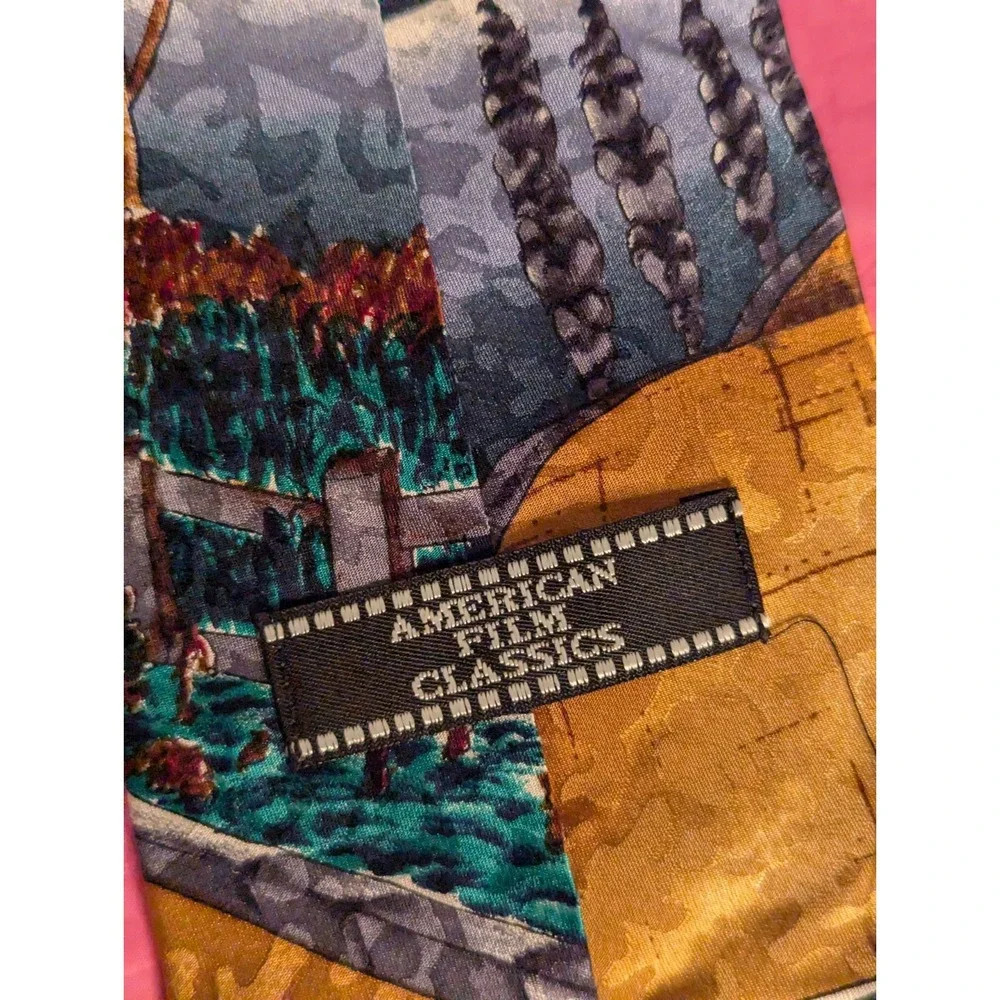 Vintage Wizard of Oz American Film Classics silk multicolor‎ mens necktie USA